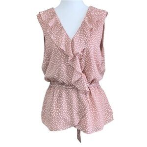 Max Studio Polka Dot Sleeveless Blouse